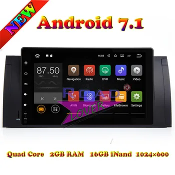 

TOPNAVI 2G+16GB Android 7.1 Car Media Center Player Video For BMW 5 Series E39/X5 E53 Stereo GPS Tracker Auto Navigation 2Din