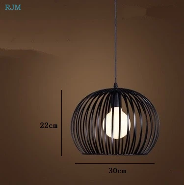 Скандинавские креативные простые подвесные лампы в винтажном промышленном стиле, железные подвесные светильники для ресторана, бара, кафе, гостиной - Цвет корпуса: Black Medium