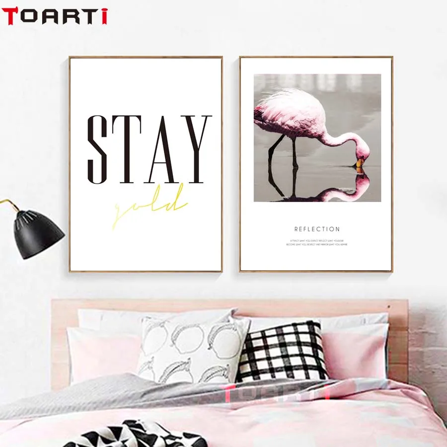 Stockholm Landscape Flamingo Nordic Wall Art Prints Poster Modern Home Decor Canvas Painting Modular Wall Picture For Bedroom (1)