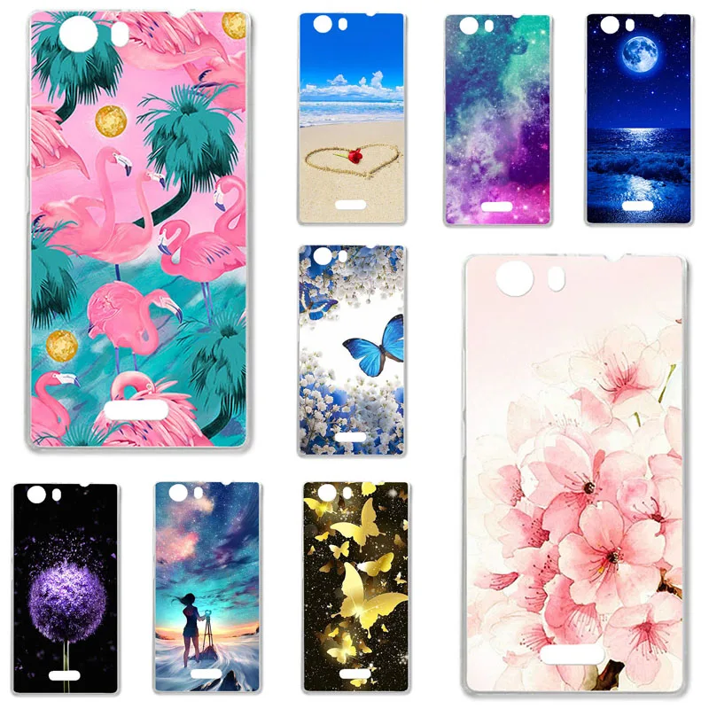 

TPU Cases For Wiko Ridge 4G Case Silicone Floral Painted Bumper For Wiko Ridge 4G 5.0 inch Phone Cover Soft Back Fundas