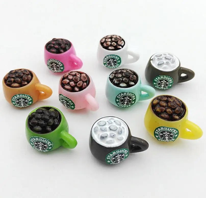 

wholesale 3D Kawaii Kitchen Room Food Drink Cup For Doll DIY Miniature Dollhouse Coffee Cup Mini World Dolls Accessories
