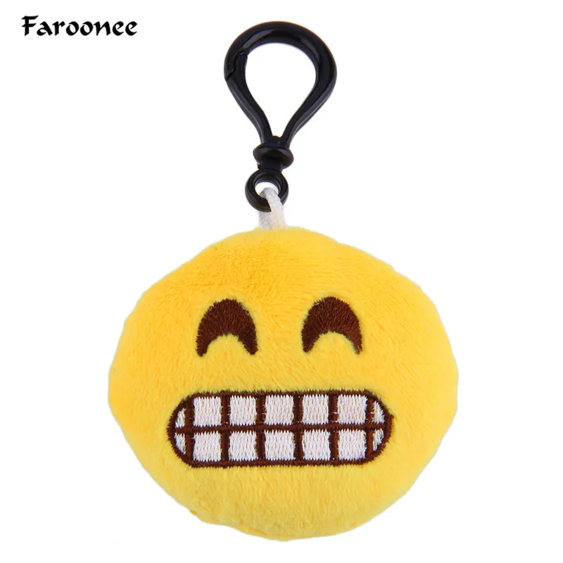 1PC Wechat Emoji Keychain Plush Keyring Emoticon Key Ring Plush Face Emoji Key Chain Bag Hanger