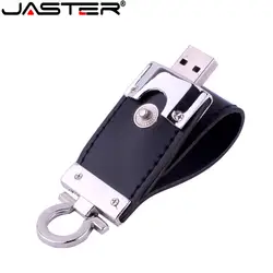 JASTER кожаный usb-накопитель 4 Гб 16 32 64 USB 2,0 флэш памяти Stick подарки флешки печать логотипов под заказ