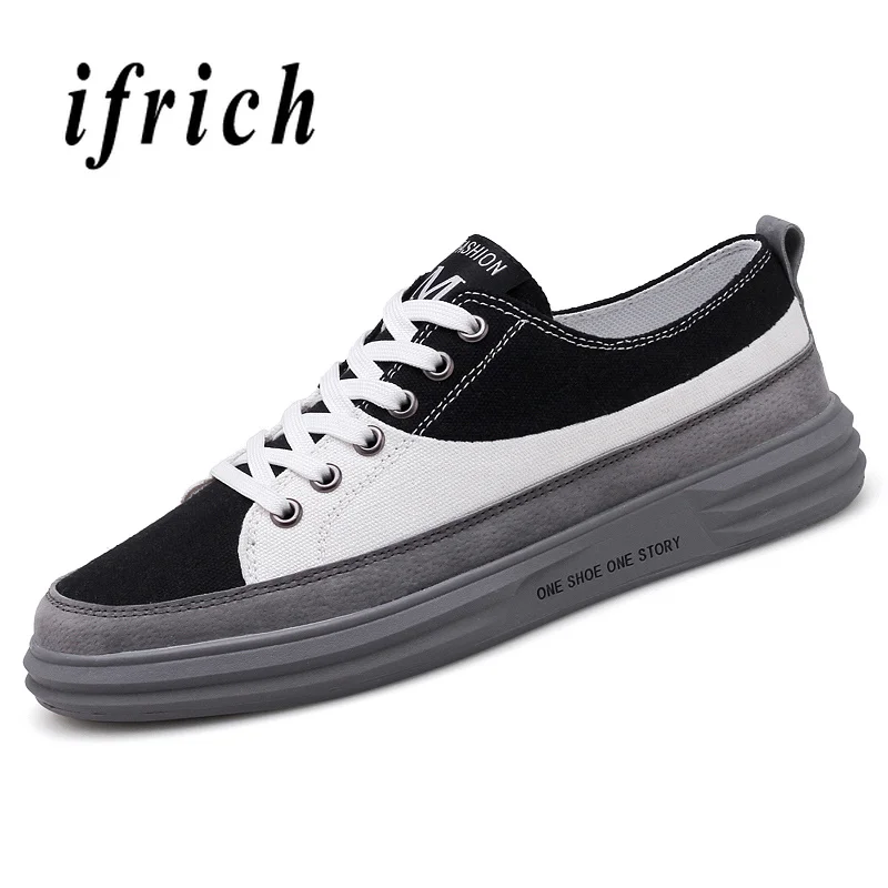 

Canvas Footwear for Men Black White Flats Shoes Rubber Sole Anti-Slip Male Walking Canvas Shoes Comfortable Mens Platform Shoes