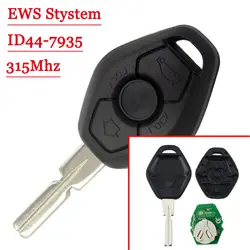 Бесплатная доставка (1 штука) удаленной машине ключ EWS Stystem 3 кнопки 315 MHz ID44 чип HU58 для BMW 3 5 7 серии E38 E39 E46