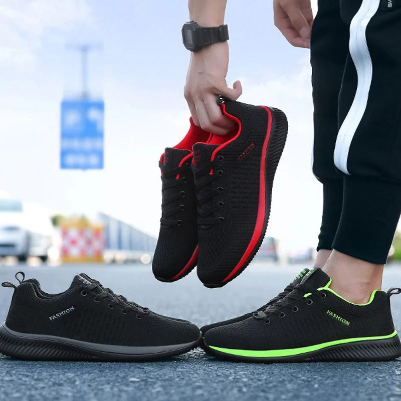 

2019 Spring Autumn Men Sports Shoes Chunky Platform Breathable Lightweight Sweat-abosorption Anti-slip Summer Running J9
