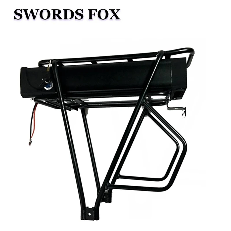 Discount SWORDS FOX 1000W 36V Electric Bike lithium battery 36V 24AH Rear rack battery with 5V USB Port 30A BMS 42V 2A charger 3