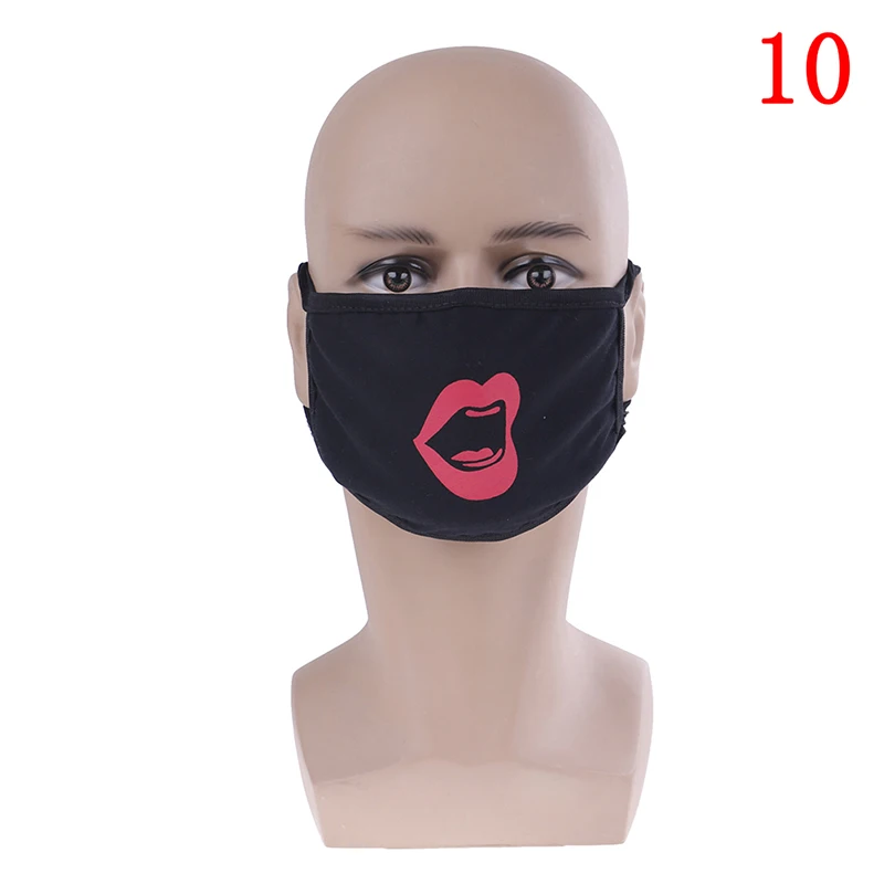 Горячая Распродажа унисекс Kawaii противопылевая маска хлопковая маска для губ Милая аниме мультяшная медведь рот Муфельная маска для лица смайлик маска - Цвет: 10