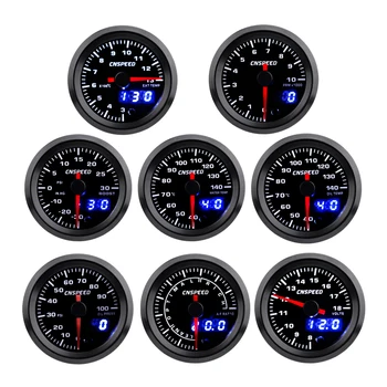 

2" 52mm Turbo Boost Water temp Oil Temp Oil press Volt Air fuel Ratio Exhaust gas temp Tachometer Car Gauge with 7 Colors LED