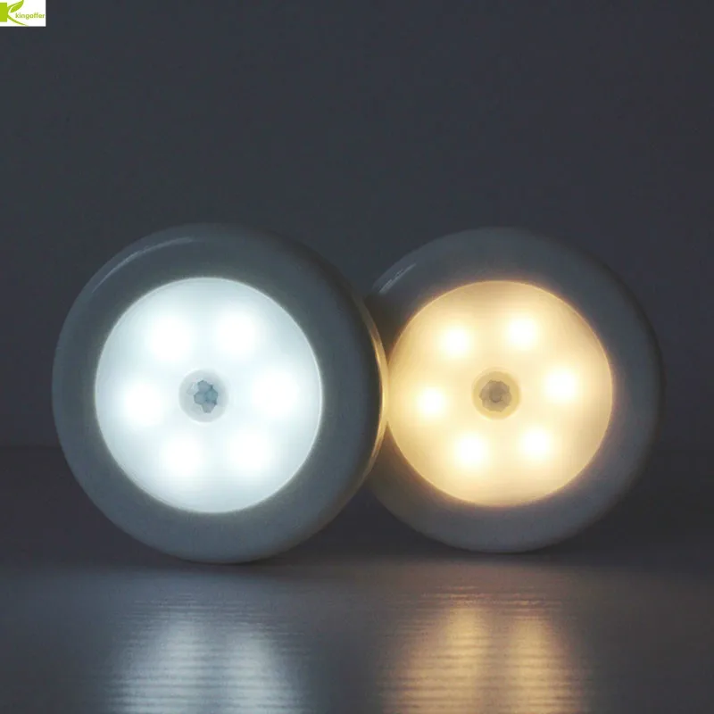 PIR датчик движения 6 светодиодный DIY ночной Светильник беспроводной детектор настенный светильник авто вкл/выкл шкаф под шкаф светильник s Питание от батареи