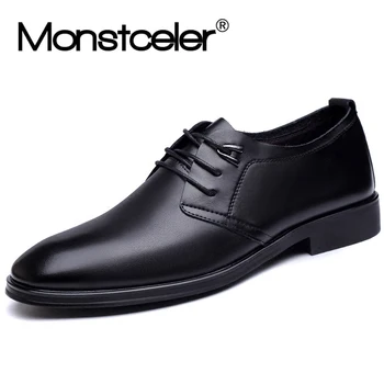 

Monstceler Leather Shoes Men's Business Suits Shoes, Large Size British Casual Soft Soled Shoes Plus Size 45 46 47