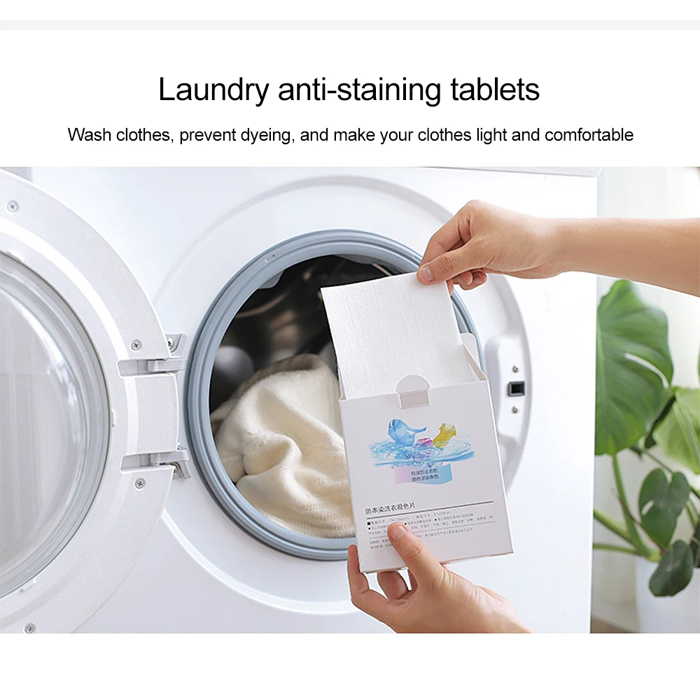 

24pcs Cloth Dyeing Washing Machine Use Mixed Color Dye Proof Absorption Sheet Anti dyed Laundry Cloth Papers Color Grabber Cloth
