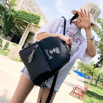 

Fashion Casual 2019 Women Bag Casual Simple Shoulder Bag Campus Printing Letter Tide Backpack Personality Bag outdoor bag