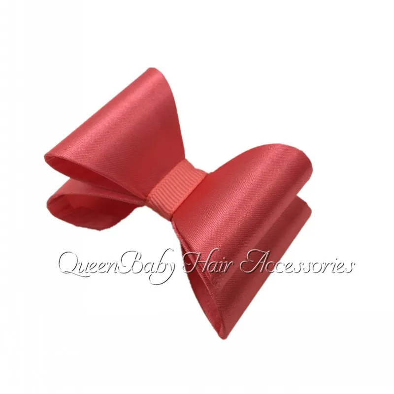 100pcs/lot 3inch PVC Hard Bows Flat Bow Boutique Without Clip Hair