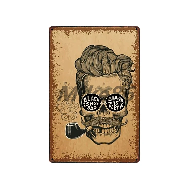 [Mike86] Парикмахерская Металлическая Вывеска на заказ плакат персональный классический Железный Декор художественная FG-5122 - Цвет: SA-4757