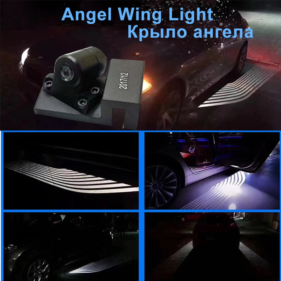 

2-pc Set Welcome Ghost Shadow Courtesy Angel Wing projector Light For Car Motorcycle for Audi BMW Toyota Volkswagen