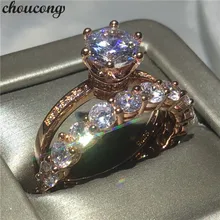 Choucong Кольцо Бесконечность 5А Циркон Cz розовое золото заполненное 925 серебро обручальное кольцо кольца для женщин Свадебные ювелирные изделия