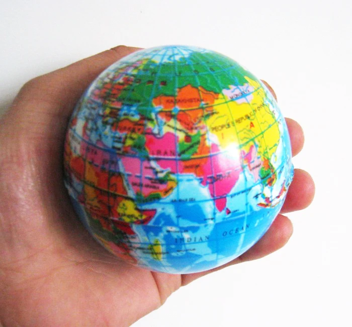 Free Shipping 3pcs Lot 76mm 3" World Map Foam Ball Earth