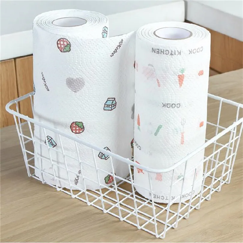 Kitchen Clean Paper Towel Cloth Durable Washable for Dish Glass Desk Paper Towels Household Cleaning Tools #4A03 (23)
