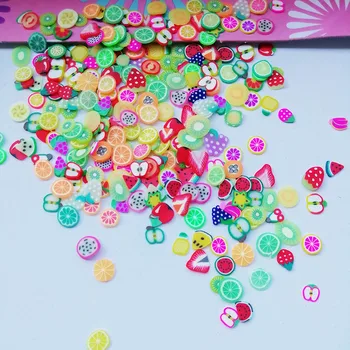 

1000g Fimo Fruit Slices Polymer Clay Nail Art Sticker Soft Ceramic Nail Decoration, Animal, Heart, Slime Diy Supplies