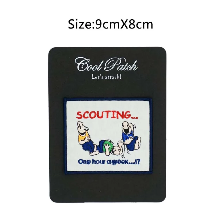 

Halloween Lovely SCOUTING ONE HOUR A WEEK badge embroidery patch, wholesale dropship