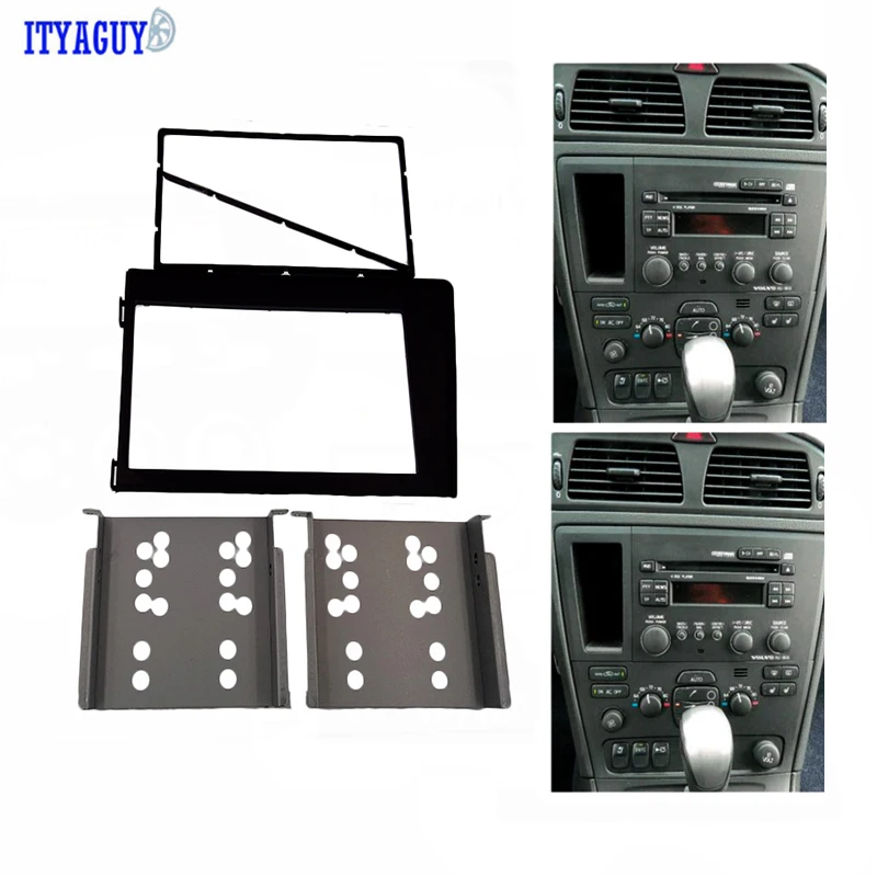 

2Din Car DVD Stereo Panel Fascia For Volvo XC70 V70 S60 1998-2004 GPS Frame Interface Dash Mount Installation Trim Kit