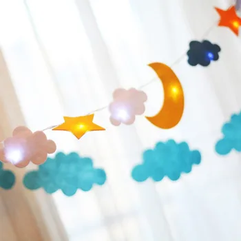 

Beautiful Star Moon Sun Decorative Light Kawaii Cartoon Design Children Bedroom Tents Party LED Fantasy String Light