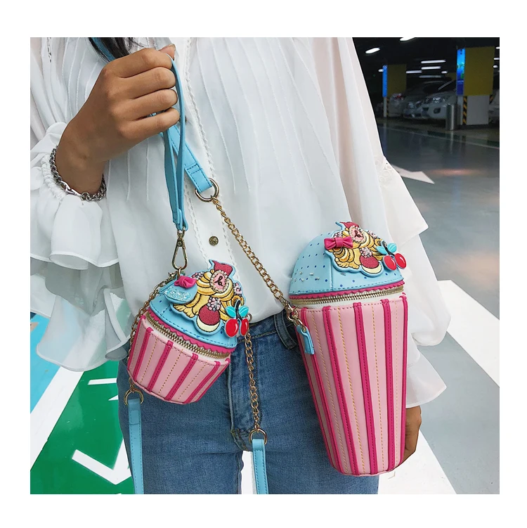 IPinee, новинка, милые мини-сумки в форме мороженого для женщин, искусственная кожа, маленькая цепочка, клатч, Кроссбоди, для девушек, креативная сумка через плечо