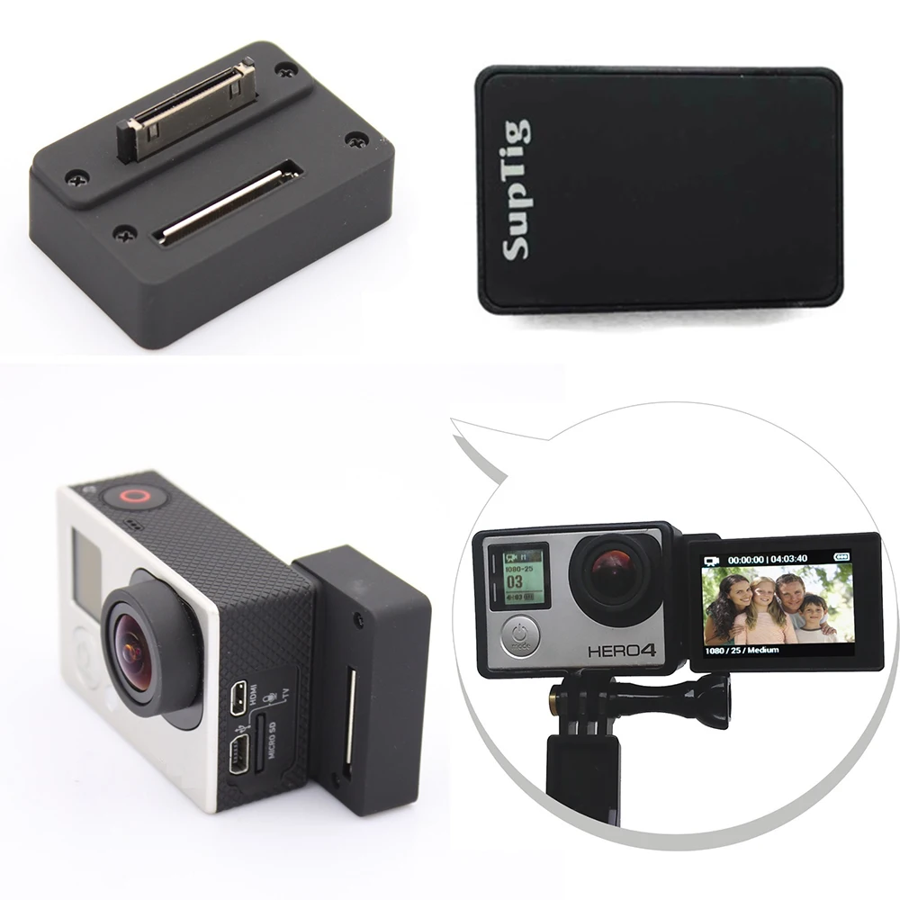 Suptig LCD Converter Box For GoPro Hero 4 3+ 3 LCD Screen Connection