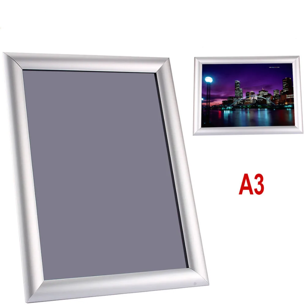 1Pc A3 Silver Snap Frame Picture Poster Holder Clip Display Retail Notice Boardin Frame from