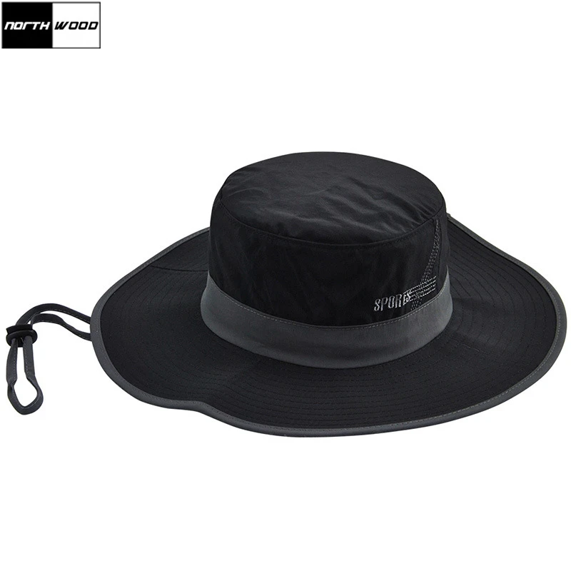 

[NORTHWOOD] Solid High Quality Fast Drying Bucket Hats For Men Summer Fishing Cap Women Bucket Cap Breathable Flat Top Hat