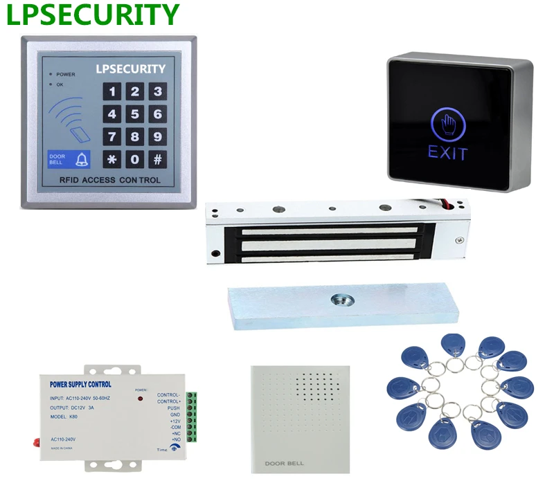 LPSECURITY RFID дверной комплект контроля доступа с дверным электрическим магнитным