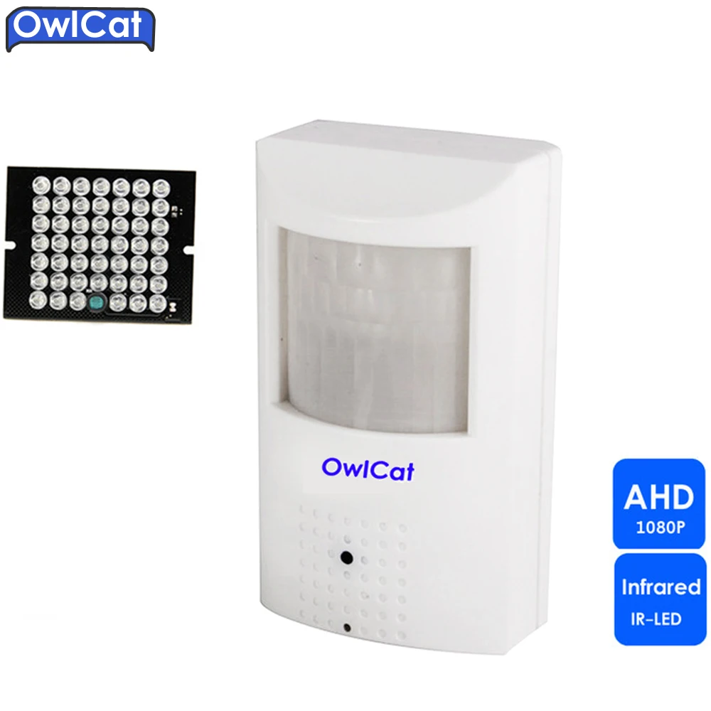 Камера видеонаблюдения OwlCat CCTV AHD камера для помещений Full HD 1080P 2.0MP 940 нм фонарик с