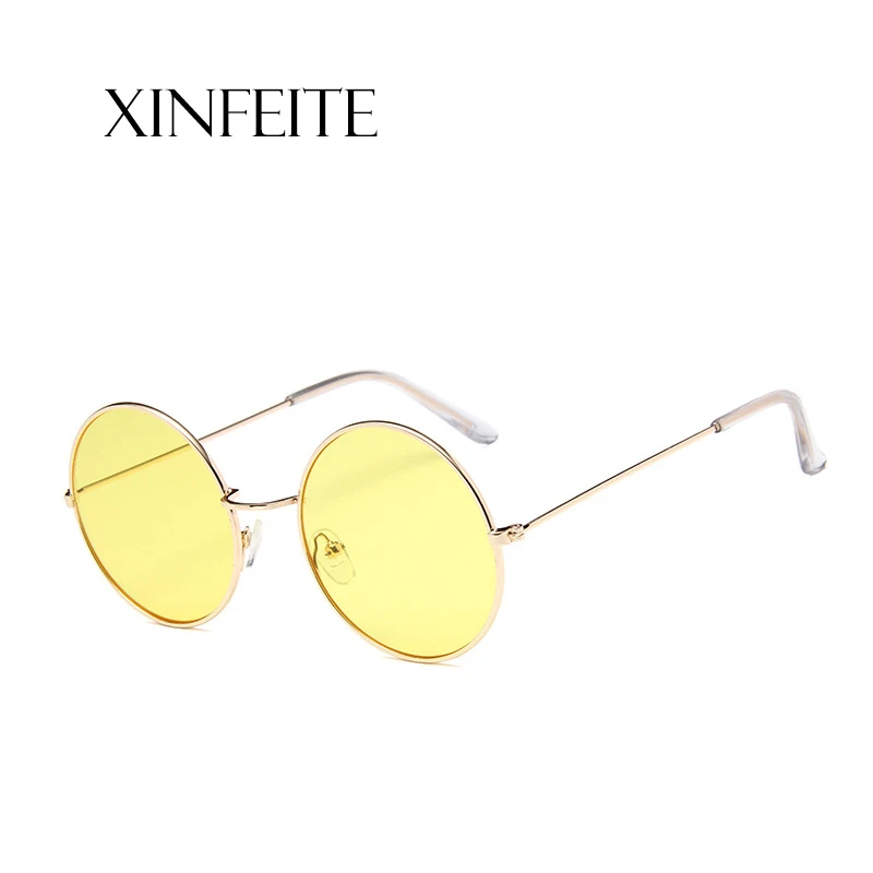 

Xinfeite Sunglasses Fashion Metal Round frame Colorful UV400 Outdoor Leisure Summer Sun Glasses For Men Women X443