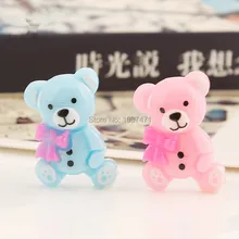 100 шт Смола мультфильм Медведь Flatback Скрапбукинг 17*25 мм для DIY Украшение корпуса телефона детский головной убор аксессуары для волос