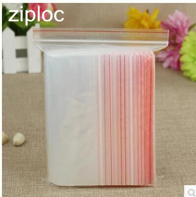 

Thin thickness 8 wire Various sizes 100pcs/lot Ziploc clear Self Sealing Plastic packaging Bags,ziplock poly bags zipper bags