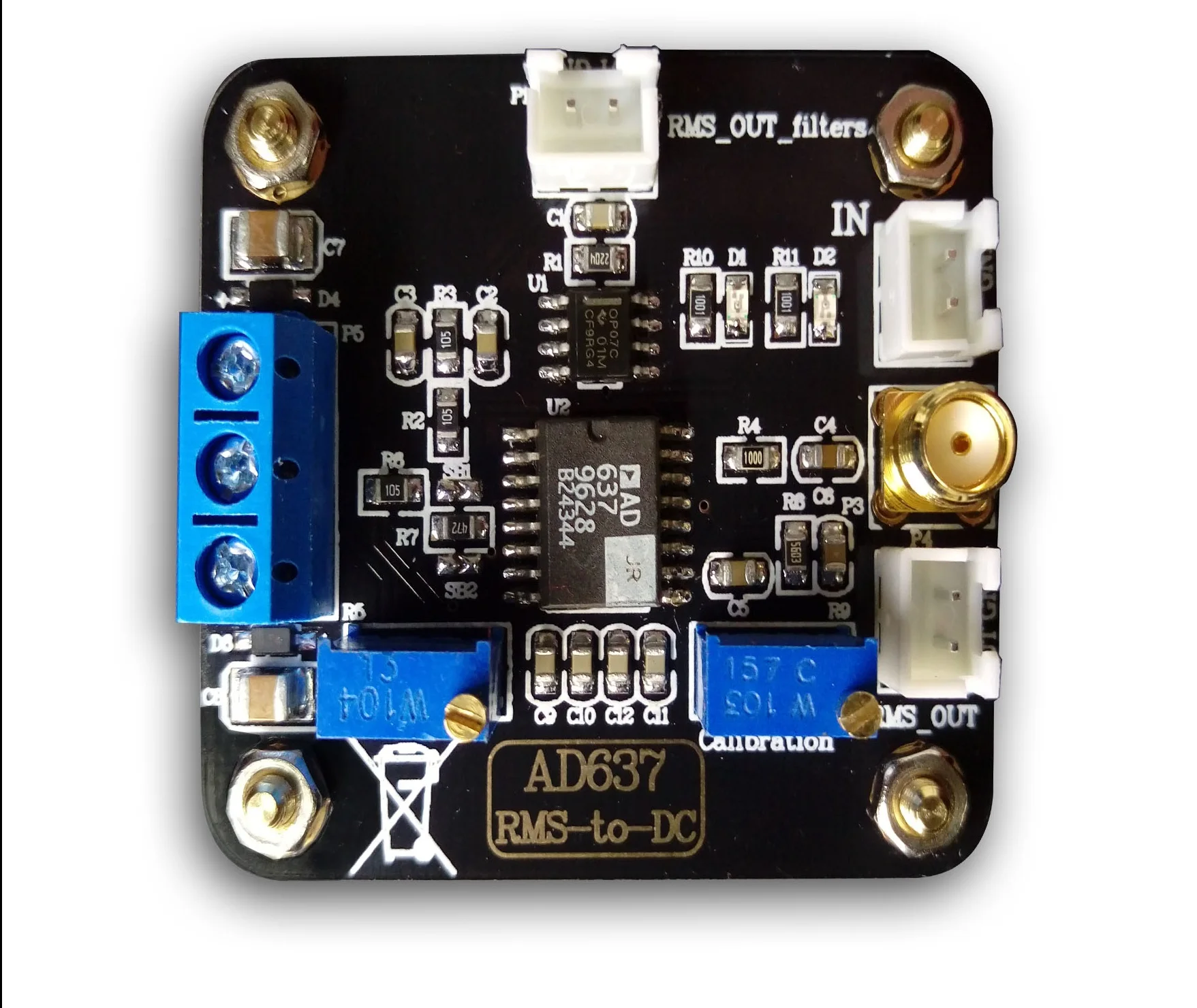 

Peak Voltage of AD637 Module Effective Value Detection Module Detection of Peak Voltage of AC Signal Data Acquisition