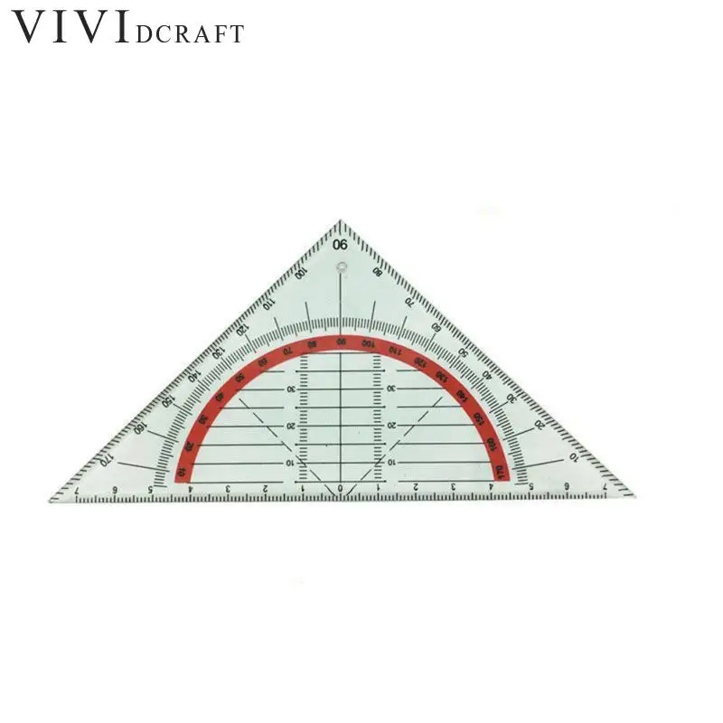 

Students Stationery Multi-function Set Square Triangle Multifunctional Ruler Protractor Triangle Coordinate Triangle Ruler