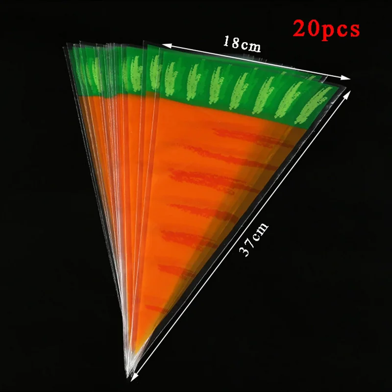 Рождественские Сумки для конфет прозрачные целлофановые конфетные конусные мешки для хранения пластиковые подарочные пакеты украшения для свадьбы и дня рождения год Декор - Цвет: 20pcs Candy bag