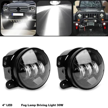 

4inch Round Led Fog Lights 30W 6500K Off Road Fog Lamps For Jeep Wrangler JK TJ LJ Grand Cherokee