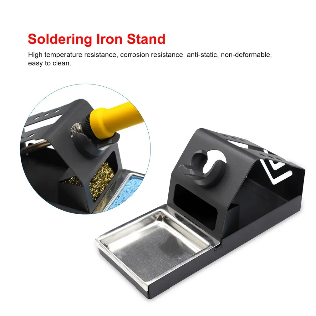 Soldering Iron Stand Holder Welding Tool Handle Metal Support Station Frame Bracket Base With Solder Sponge High Temperature