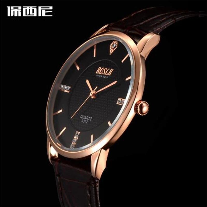 

BOSCK NEW Men Watch Top Brand Luxury Fashion Watch Men Sport Watches Leather Reloj Hombre 2018 Casual relogio masculino saat