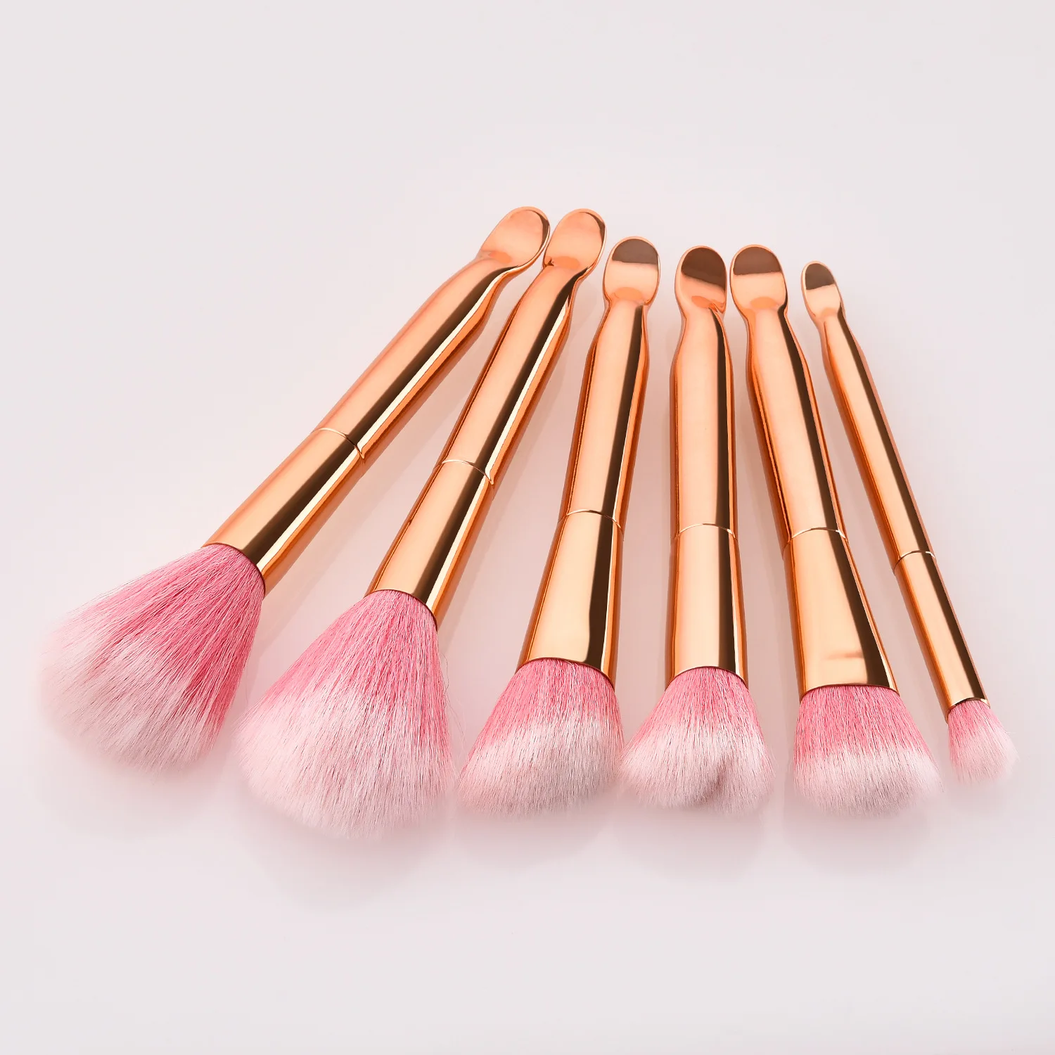 

6Pcs Rose gold Makeup Brushes Set Powder Foundation Eye Shadow Blush Blending Cosmetics Beauty Make Up Brush Tool Kits