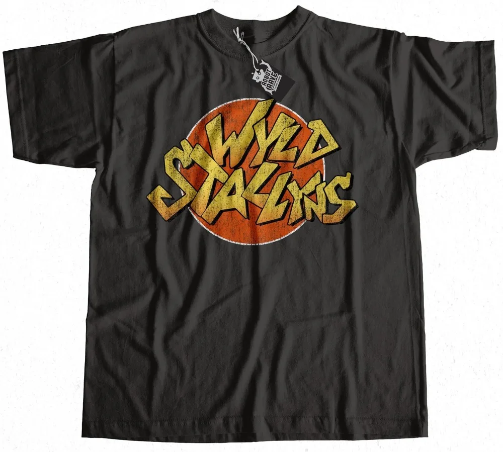 

Wyld Stallyns T-Shirt Premium Cotton Bill Ted Inspired Men Summer Short Sleeves Casual Adult Hip Hop T Shirt