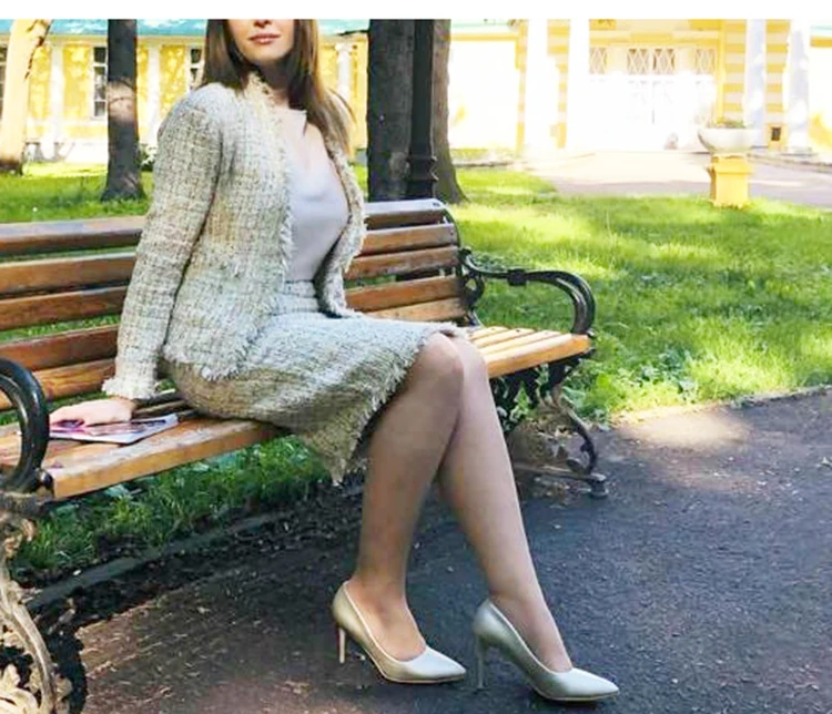 plus size sweat suits Women's skirt suit Professional tweed jacket + skirt 2020 spring / autumn / winter women's jacket ladies 2 piece skirt suit women's formal pant suits for weddings