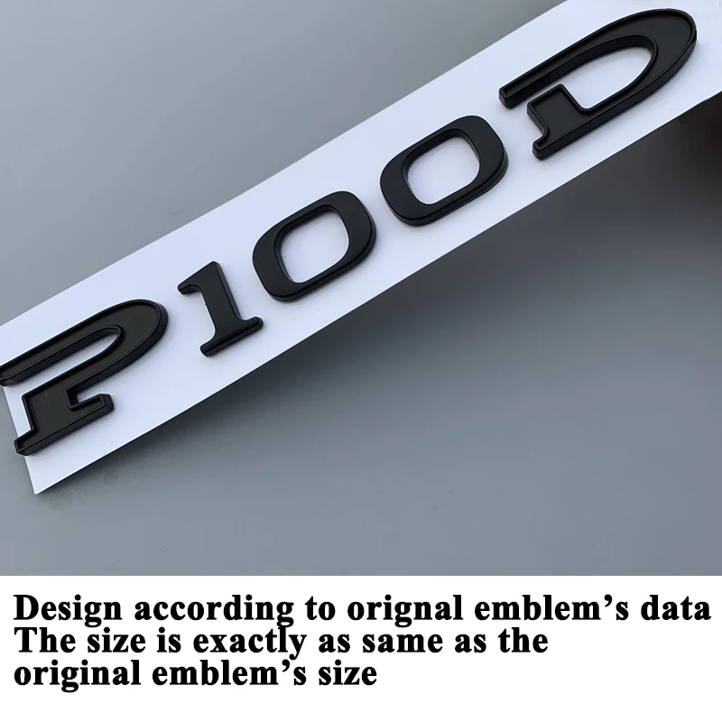 SEEYULE Matt Black Car Displacement Emblem Logo Sticker 85 90 P85D P90D P100D 85D 90D 100D Accessories for Tesla Model S Model X