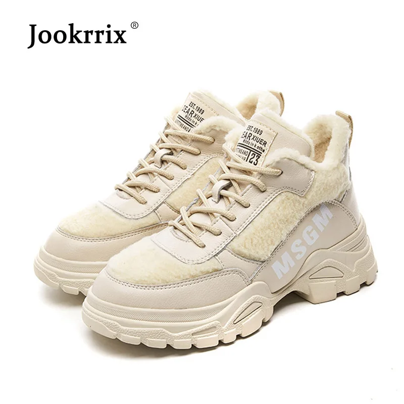 

Jookrrix Casual Shoes Women Fashion Brand Sneakers Platform zapatos de mujer Genuine Leather chaussures femme Ladies footware
