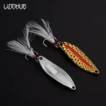 

LINNHUE Spinner Spoon Fishing Lure 2.5g 3.5g 5g 7g 10g 15g 20g Zinc Alloy Gold Fishing Lures Fishing Hard Bait Artificial Bait