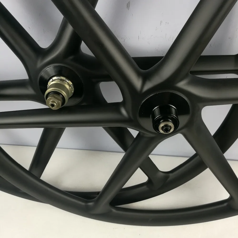 Best 29er carbon 3k/UD/3K twill weave 6 spoke wheel mountain bike six spoke wheelset 27.5 inch MTB bicycle part 26er 650B boost wheel 5