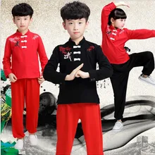 Кимоно для детей и взрослых из хлопка с длинным рукавом Dobok Wushu